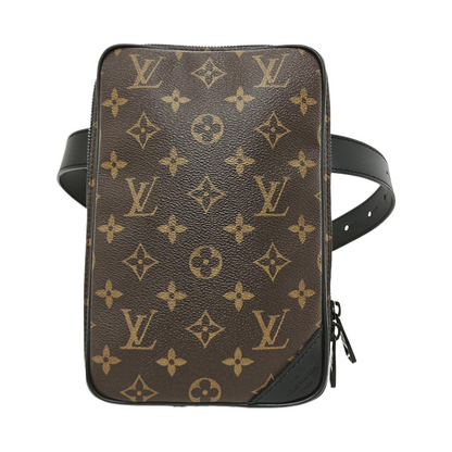 LOUIS VUITTON UTILITY SIDE Brown Coated Canvas Monogram Vernis Camera Bag Fanny Pack Crossbody Bag Shoulder Bag Adjustable Strap Black Hardware 2 Removable Shoulder Straps-(SKU)-945801614