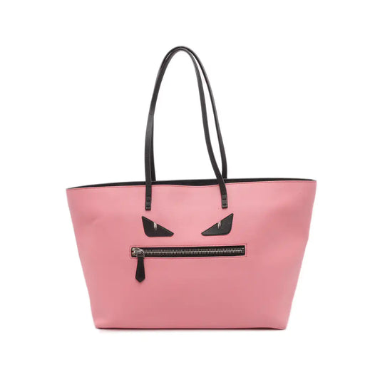 FENDI Monster Medium size Pink Cowhide Monster Single Shoulder Bag Tote Silver Hardware-(SKU)-13447646