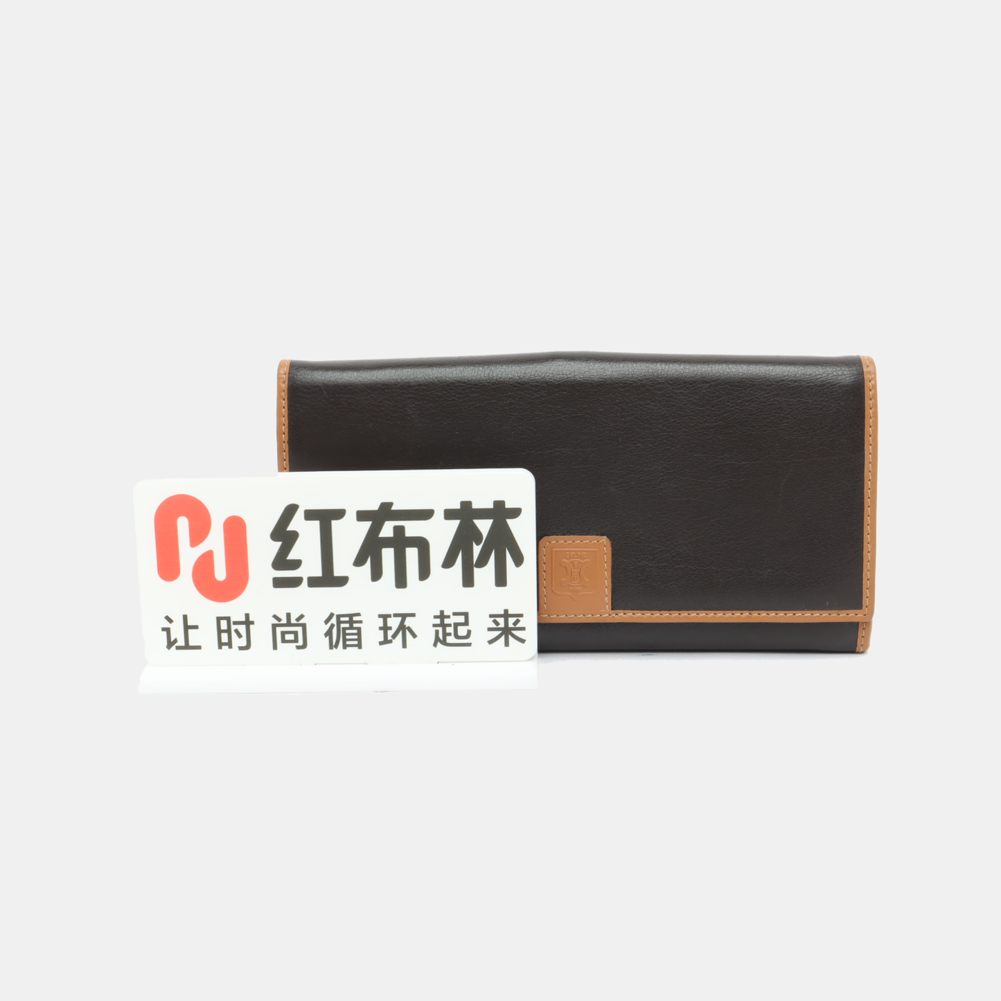 CELINE Brown Cowhide Wallet Golden hardware-(SKU)-12173292