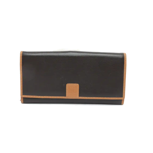 CELINE Brown Cowhide Wallet Golden hardware-(SKU)-12173292