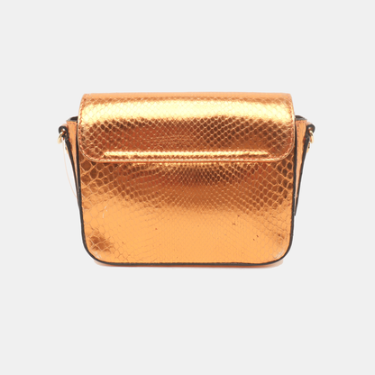 BURBERRY Golden Cowhide Sling Bag Single Shoulder Bag Golden hardware Removable shoulder strap-(SKU)-939200575