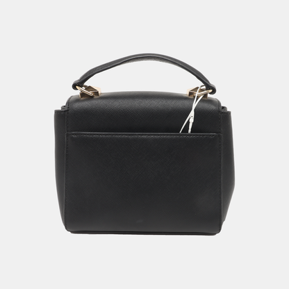 MICHAEL KORS Black Leather Embossed Studs Single Shoulder Bag Crossbody Bag Handbag Golden hardware Removable shoulder strap-(SKU)-933988480