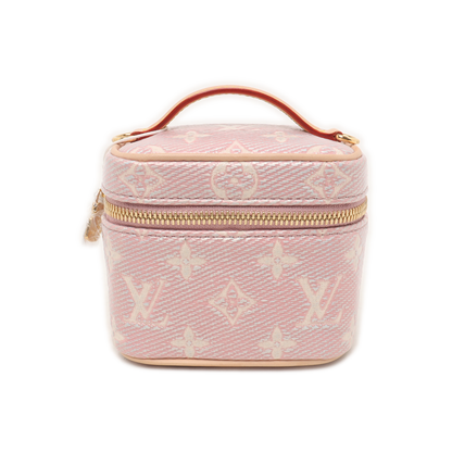 LOUIS VUITTON NICE Pastel Purple Calfskin Monogram Embossed Shoulder Bag Crossbody Bag Tote Bag Gold Hardware Removable Strap-(SKU)-935939755