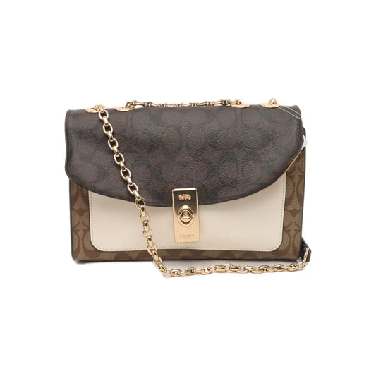 COACH Multicolor Coated Canvas La Vieille Russie Single Shoulder Bag Crossbody Bag Golden hardware-(SKU)-937763825
