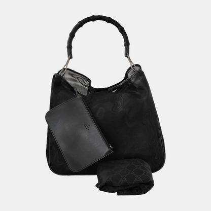 GUCCI Tote bag Black Special Material Bamboo Handle Bag Tote Bag Ruthenium color hardware Sub-bag-(SKU)-941712456