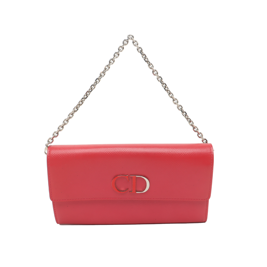 DIOR Pink Calfskin Handbag Silver Hardware Removable shoulder strap-(SKU)-937242743