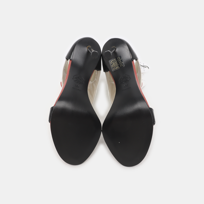 Alexander McQUEEN 38code Women's High Heel Leather Shoes White Summer-(SKU)-14467736