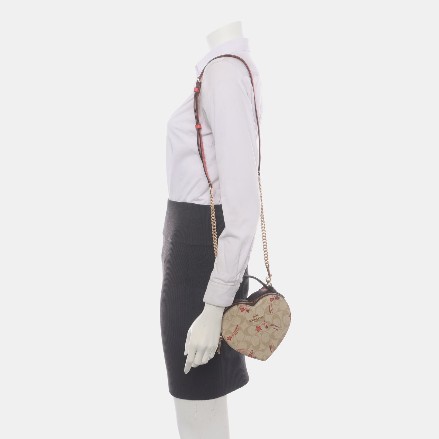 COACH Khaki Coated Canvas Monogrammed Jacquard Single Shoulder Bag Crossbody Tote Golden hardware Removable shoulder strap-(SKU)-934853353