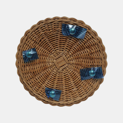 DIOR Wicker Multicolor Woven Embroidery Crossbody Shoulder Bag Gold Hardware Removable Strap-(SKU)-945278148