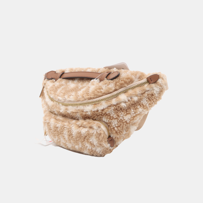 MICHAEL KORS Brown Fabric Monogrammed Fanny Pack Golden hardware-(SKU)-936596997