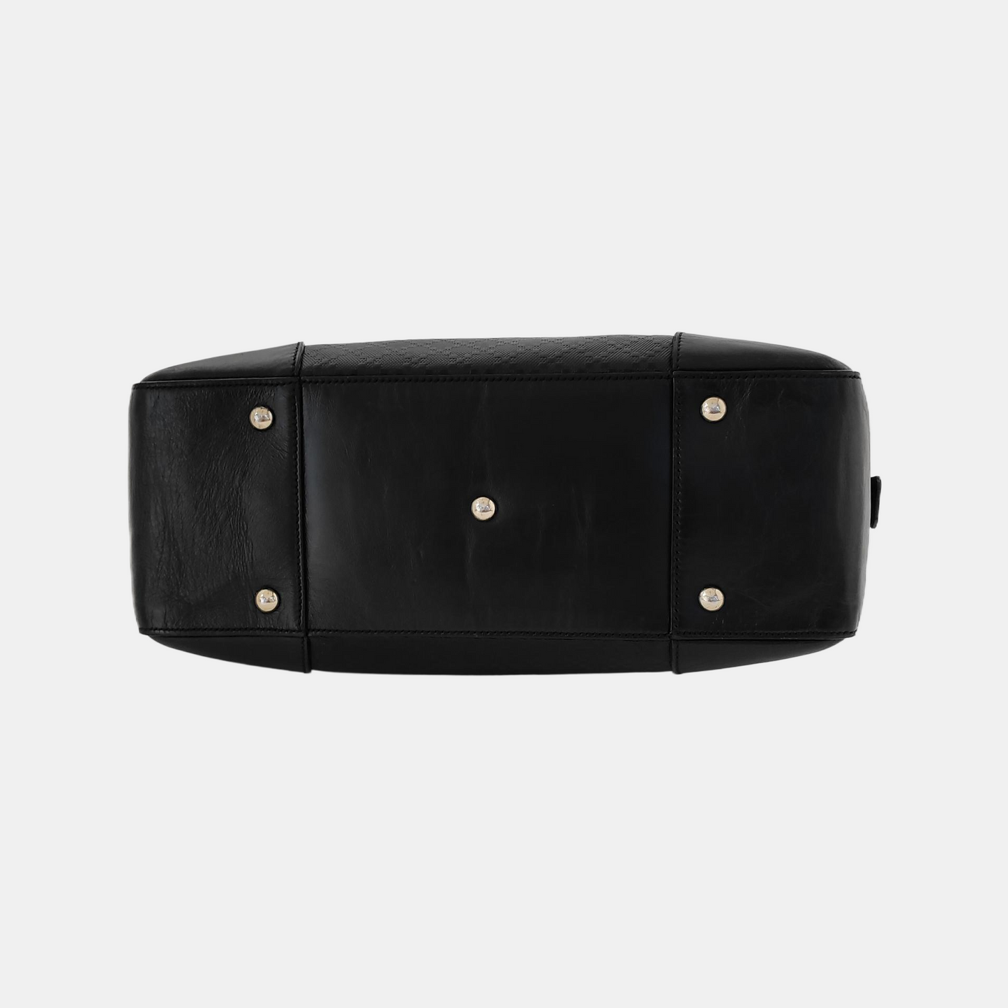 GUCCI Tote bag Black Cowhide Textured Single Shoulder Bag Tote Golden hardware Removable shoulder strap-(SKU)-943666475