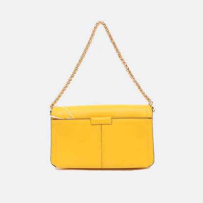 MICHAEL KORS Yellow Leather Shoulder Bag Tote Golden hardware shoulder straps-(SKU)-14044743