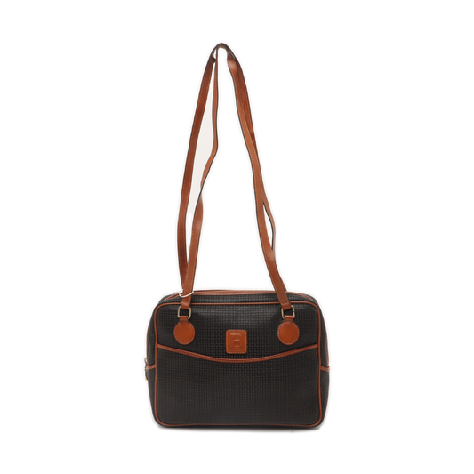 BALLY Black Cowhide Embossed Single Shoulder Bag Golden hardware-(SKU)-935601519
