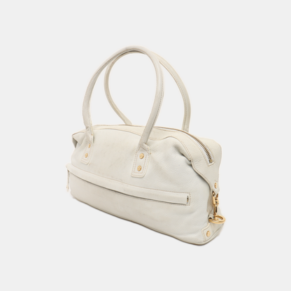 CELINE Tote bag White Leather Handbag Golden hardware-(SKU)-935410118