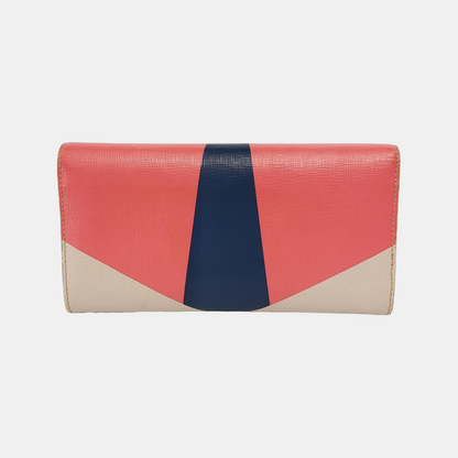 FENDI Monster Color blocked leather monster inlaid wallet Golden hardware-(SKU)-946074355