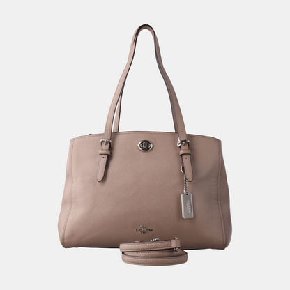 COACH RHYDER Gray Leather Carriage Single Shoulder Handbag Silver Hardware shoulder straps-(SKU)-932590203