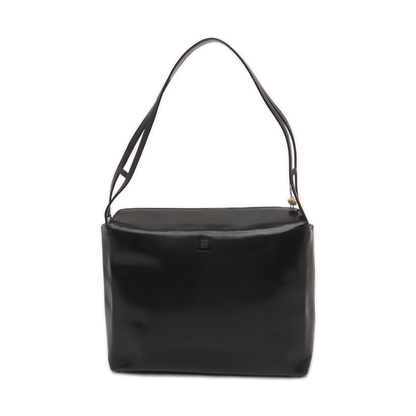 GIVENCHY Black Cowhide Embossed Single Shoulder Bag Silver Hardware-(SKU)-938647066