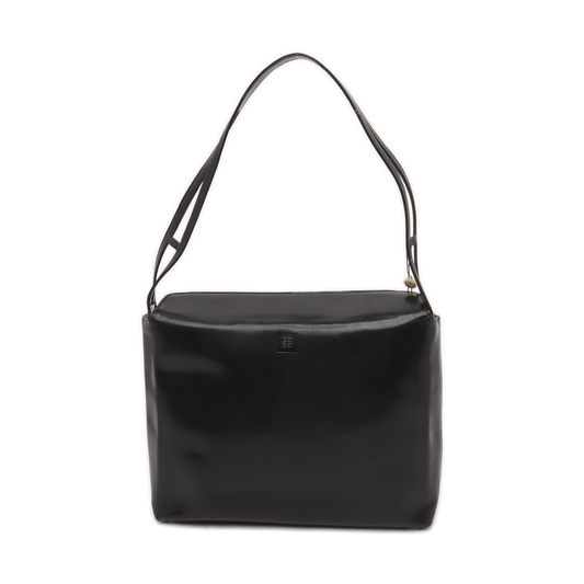 GIVENCHY Black Cowhide Embossed Single Shoulder Bag Silver Hardware-(SKU)-938647066