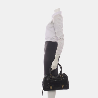 COACH Tote bag Black cowhide tote bag Golden hardware-(SKU)-935769196