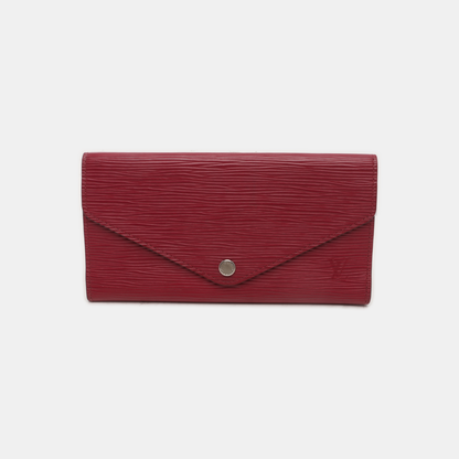 LOUIS VUITTON JOSÉPHINE 紫红色EPI牛皮水波纹钱包 Silver Hardware-(SKU)-935687162