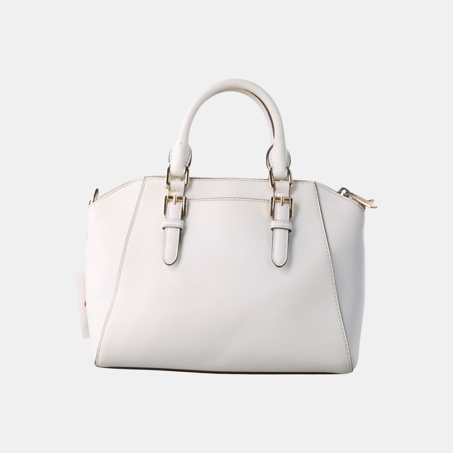 MICHAEL KORS Tote bag White Leather Patchwork Inset Crossbody Single Shoulder Bag Handbag Golden hardware Removable shoulder strap-(SKU)-932783856
