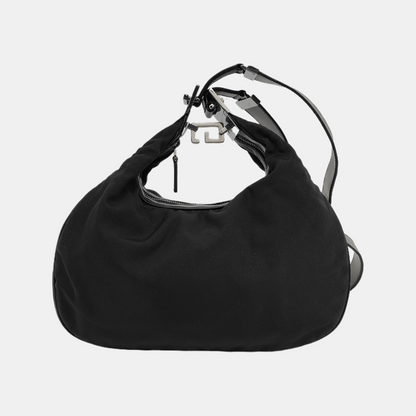 GUCCI Creole Black Canvas Single Shoulder Bag Tote Ruthenium color hardware-(SKU)-945095725