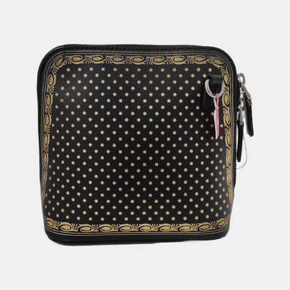 GUCCI Gucci x Sega Black Cowhide Printed Crossbody Bag Single Shoulder Bag Silver Hardware Removable shoulder strap-(SKU)-942931331