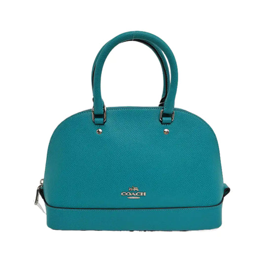 COACH SIERRA Medium size Blue Leather Crossbody Bag, Shoulder Bag, Handbag Silver Hardware Removable shoulder strap-(SKU)-942426603