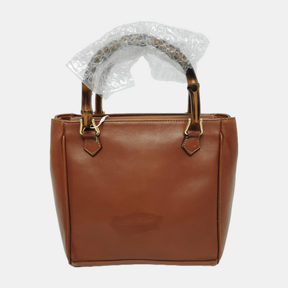 GUCCI Bamboo 1947 Brown cowhide bamboo handle handbag Golden hardware-(SKU)-945614292