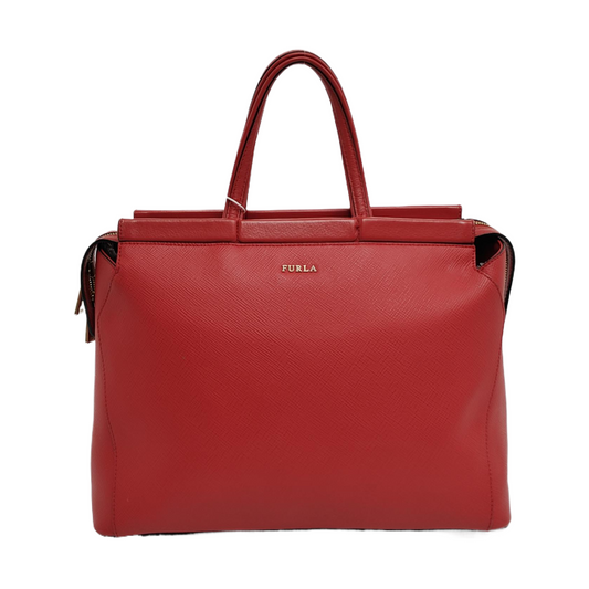 FURLA Tote bag Red Leather Crossbody Bag Handbag Single Shoulder Bag Golden hardware Removable shoulder strap-(SKU)-940601007