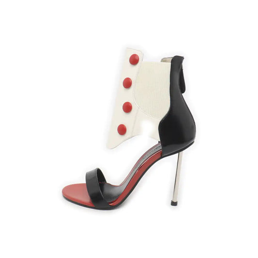 Alexander McQUEEN 38code Women's High Heel Leather Shoes White Summer-(SKU)-14467736