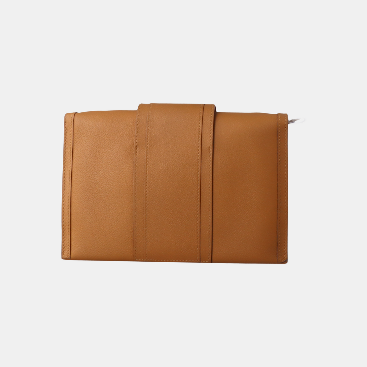 HERMÈS Passant Sesame Brown Evercolor Leather Crossbody Shoulder Bag Handbag Clutch Silver Hardware Z Stamp Removable Strap-(SKU)-928383269