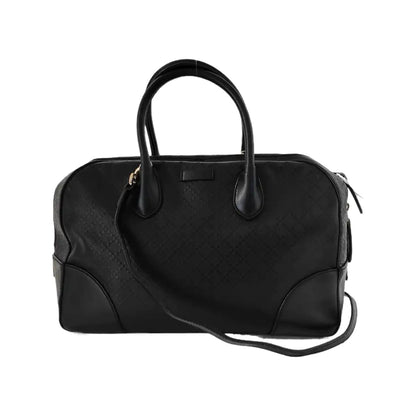 GUCCI Tote bag Black Cowhide Textured Single Shoulder Bag Tote Golden hardware Removable shoulder strap-(SKU)-943666475
