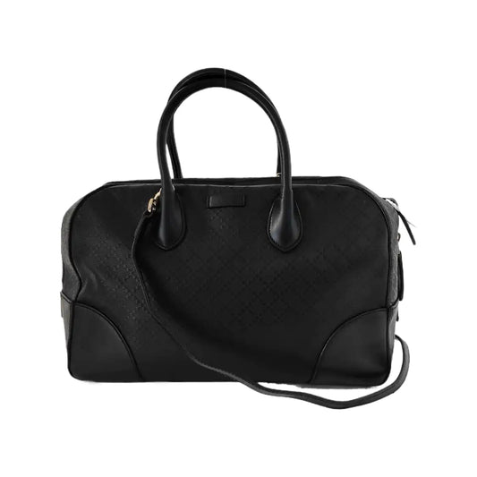 GUCCI Tote bag Black Cowhide Textured Single Shoulder Bag Tote Golden hardware Removable shoulder strap-(SKU)-943666475