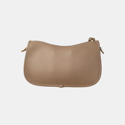 COACH SWINGER Khaki Leather Handbag Golden hardware Removable shoulder strap-(SKU)-14161118