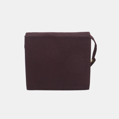 VERSACE Purple Fabric Fringe Shoulder Bag Crossbody Bag Golden hardware Removable shoulder strap-(SKU)-12865841