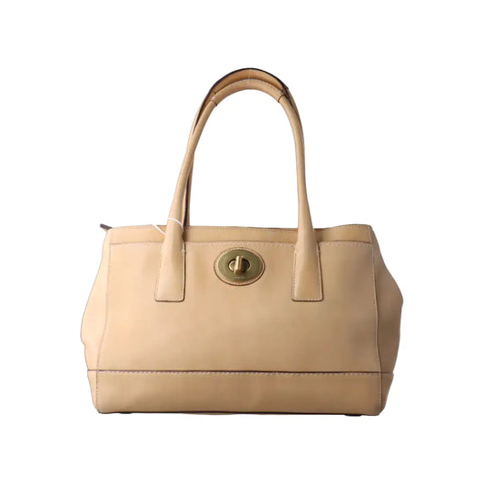 COACH Tote bag Khaki Leather Single Shoulder Bag and Handbag Golden hardware-(SKU)-933061501