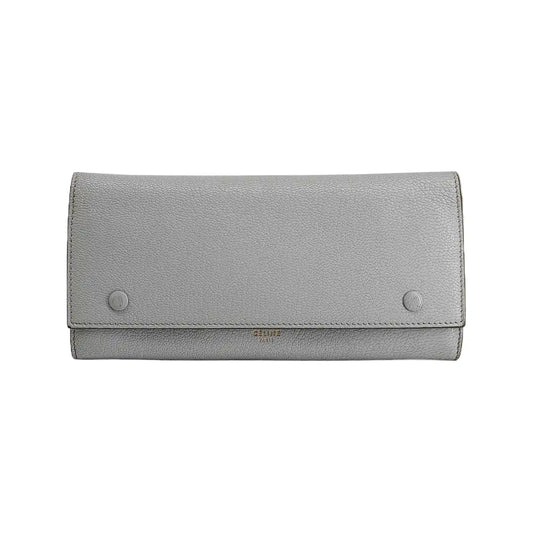 CELINE Light Blue Calfskin Wallet Golden hardware-(SKU)-940440188