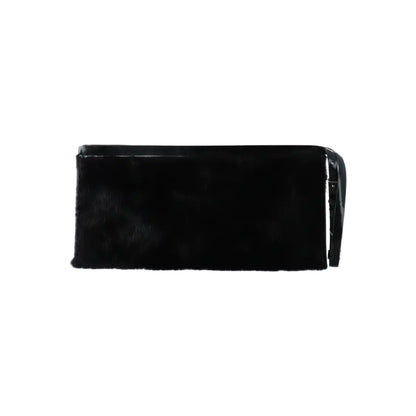 GUCCI Black Fur Handbag Silver Hardware-(SKU)-12419286