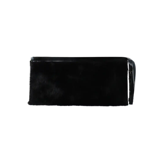 GUCCI Black Fur Handbag Silver Hardware-(SKU)-12419286
