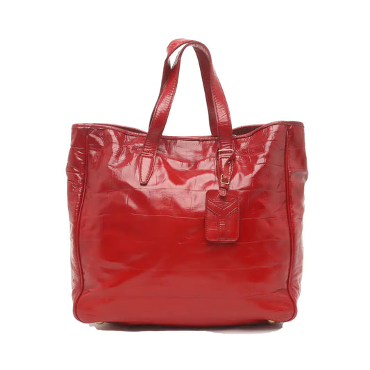YSL Tote bag Red Patent Leather Embossed Handbag Golden hardware-(SKU)-937757054