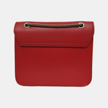 FURLA Red Leather Rivets Shoulder Bag Crossbody Bag Golden hardware-(SKU)-940159731