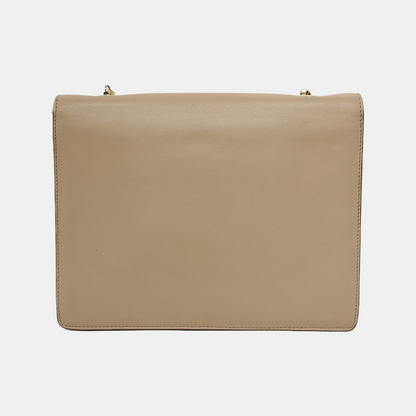 FERRAGAMO Thalia Khaki Calf Leather Crossbody Shoulder Bag Golden hardware Removable shoulder strap-(SKU)-943501059