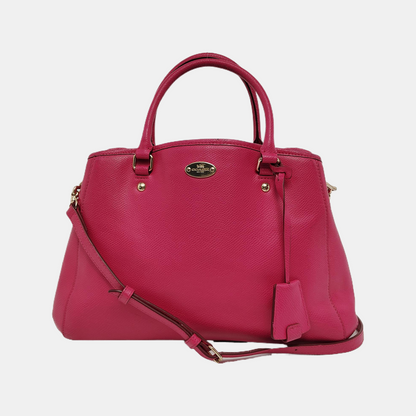 COACH MARGOT Pink Leather Single Shoulder Bag Handbag Crossbody Bag Golden hardware Removable shoulder strap-(SKU)-944147467