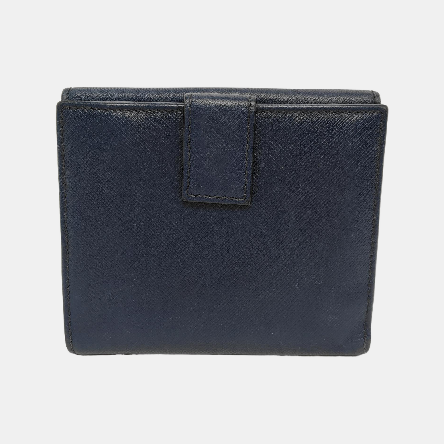 FERRAGAMO Gancio Blue Cowhide Embossed Wallet Golden hardware-(SKU)-942092441