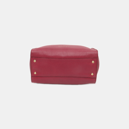 FERRAGAMO Amy Medium size Fuchsia Cowhide Leather Shoulder Bag Golden hardware-(SKU)-939936787
