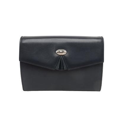 GUCCI Dark blue cowhide shoulder bag Silver Hardware-(SKU)-933996444