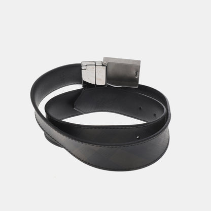 BURBERRY Multicolor Leather Buckle Men's Belt Long96cm Width3.5cm-(SKU)-940265651