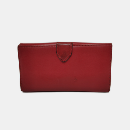 FERRAGAMO Red Leather Wallet Golden hardware-(SKU)-940253959