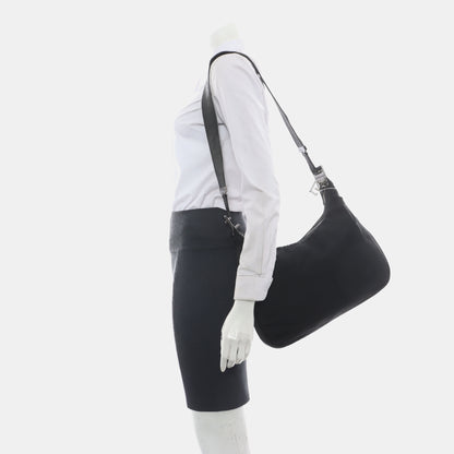 GUCCI Black Fabric Single Shoulder Bag Silver Hardware-(SKU)-13013526